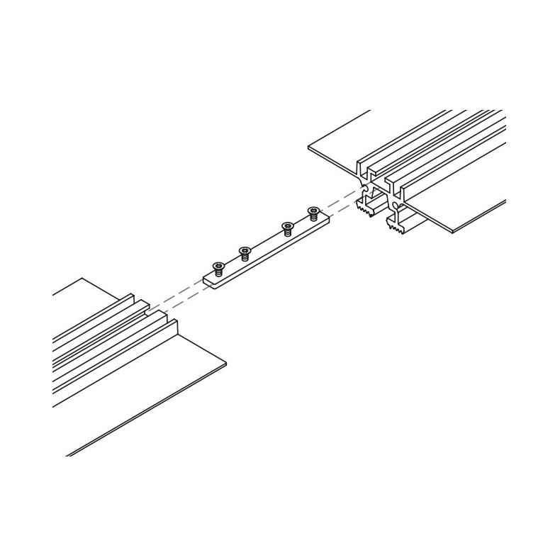 accessorio giunzione grande lineare per profilo led liverpool gealed