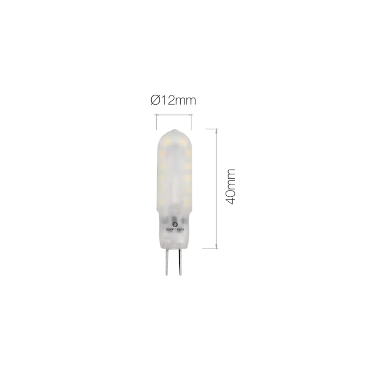 lampadina led long uniform-line g4 1.6w luce calda 830 beneito faure