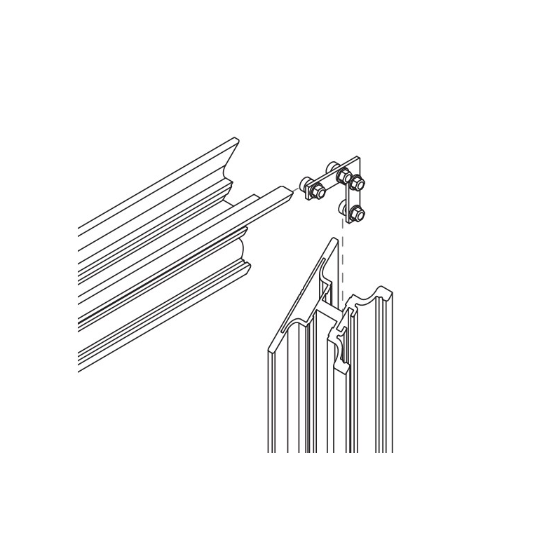 accessorio giunzione grande angolo per profilo led riga-af riga-asf gealed 