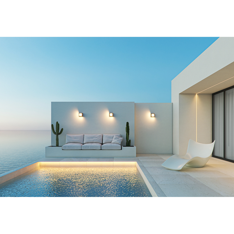 applique led da esterno 15w cct switch beneito faure corten 4962