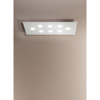 Plafoniera FLET 8 x GX53 AFFRALUX bianco rettangolare grande