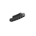 faretto led per binario magnetico 6w 48v 2700k nero ip20 curve tram beneito faure 5311