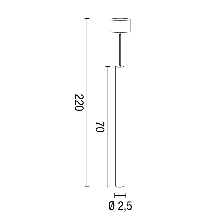 lampadario tubi diodi 3w luce calda 3000k affralux grande tondo nero