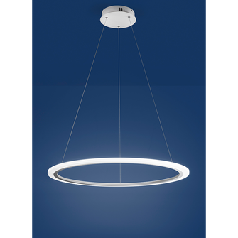 Lampadario ACRYLED 32W luce calda 3000K AFFRALUX bianco grande 1 anello