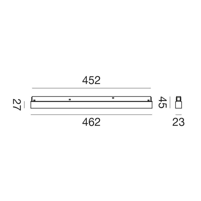 reglette da binario 24w 2700k nero antiabbaglio dimmerabile gealuce