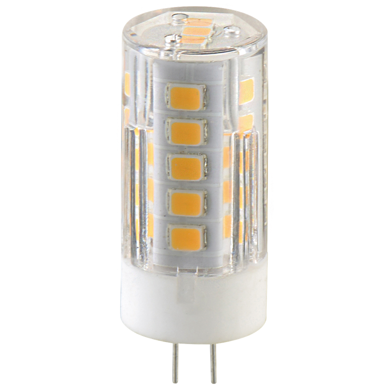 lampadina led 12v lucciola g4 3w luce calda 3000k ecoman vetro trasparente