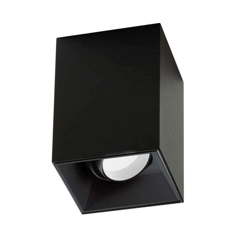 faretto gu10 max 50w squadrato nero ip20 gealuce 