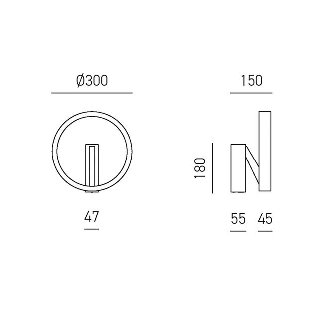 applique-led-30w-3000k-nero-ip20-gealuce-criseide-a