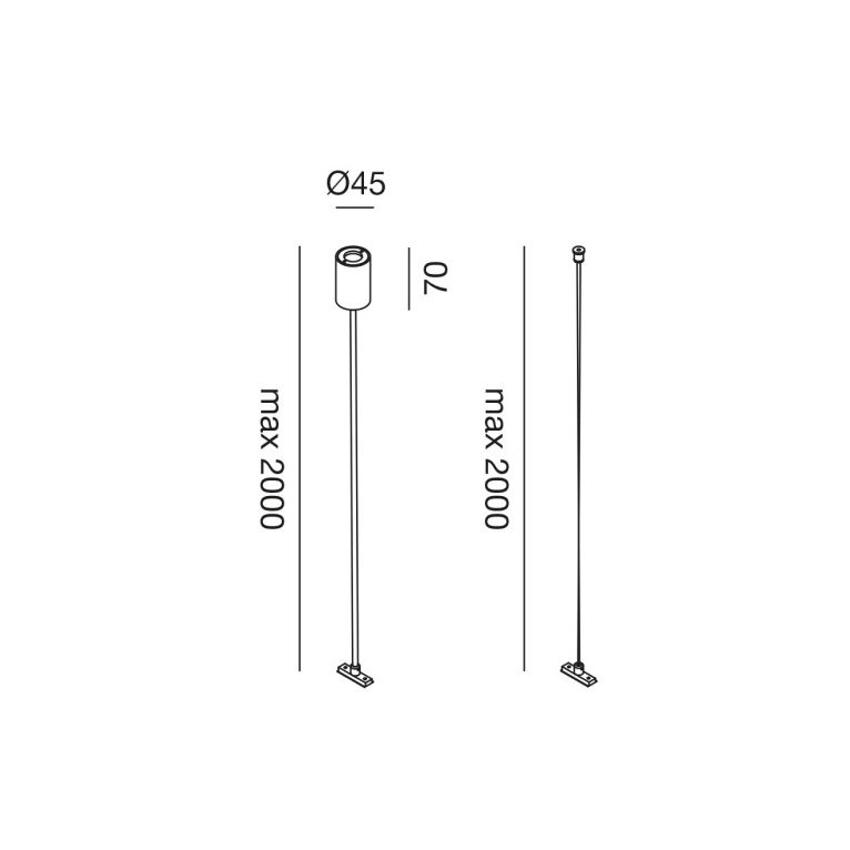 kit sospensione per binario 48v gbin40. colore nickel gealuce 
