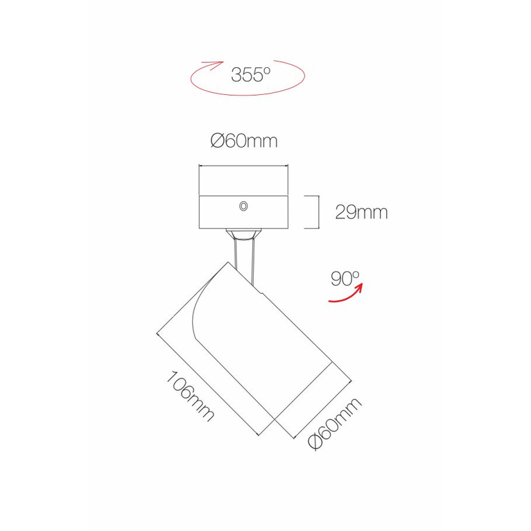 faretto con base picolo ar111 beneito faure bianco