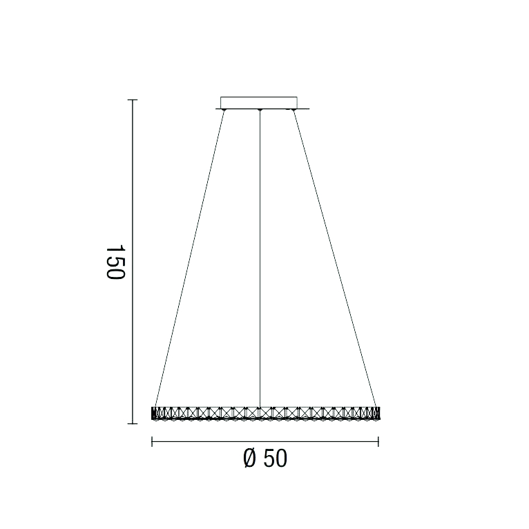 lampadario nora3 23w luce naturale 4000k affralux medio 1 anello