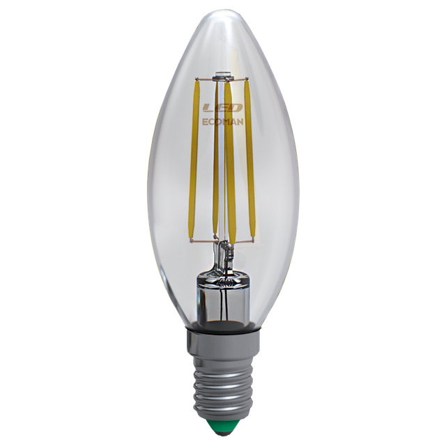 lampadina-led-candela-e14-6w-luce-calda-3000k-ecoman-vetro-trasparente
