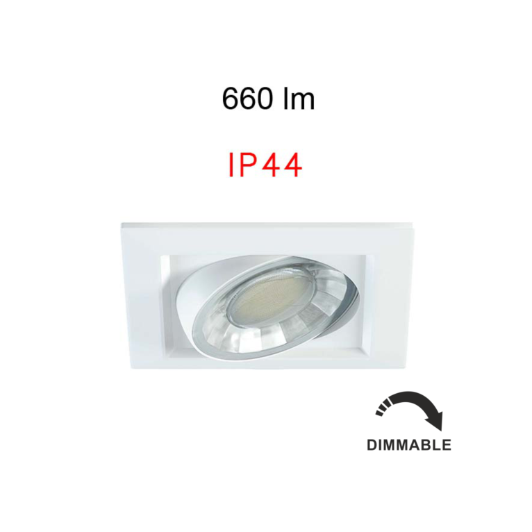 faretto led da incasso 8w 220/240v 3000k bianco ip44 beneito faure 3949