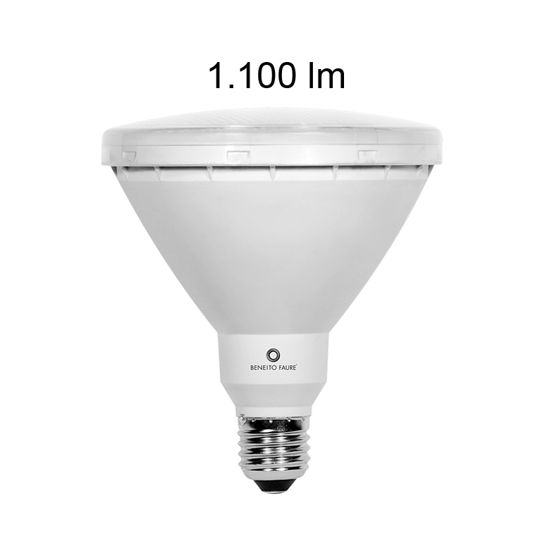 lampadina led par38 r-line e27 15w luce calda 830 beneito faure ip65