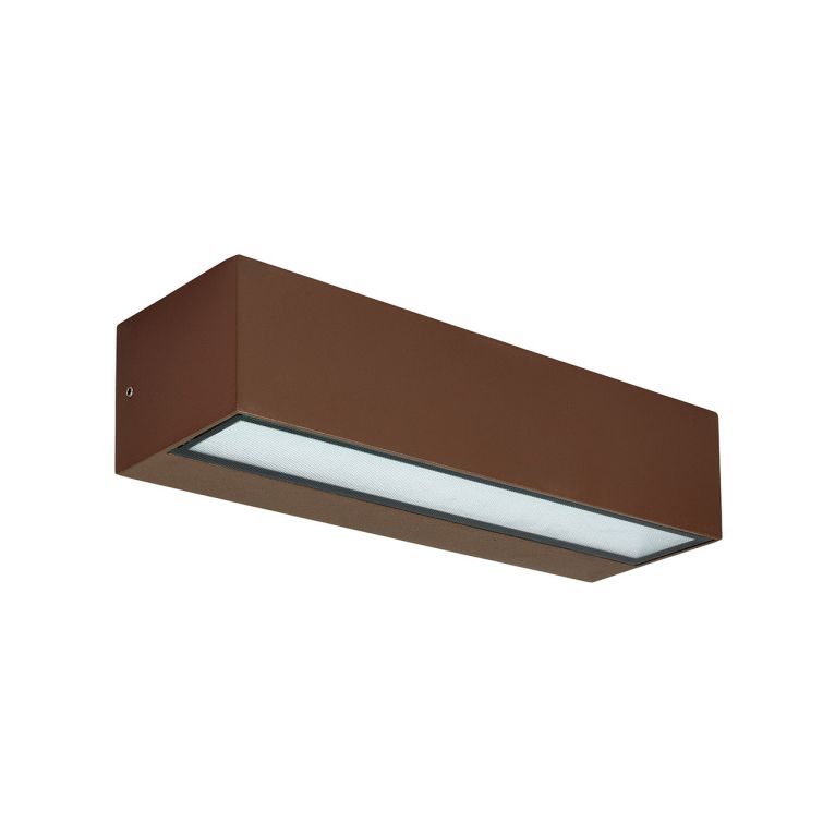 applique led 2x10w cct gealuce rettangolare marrone medio ip65