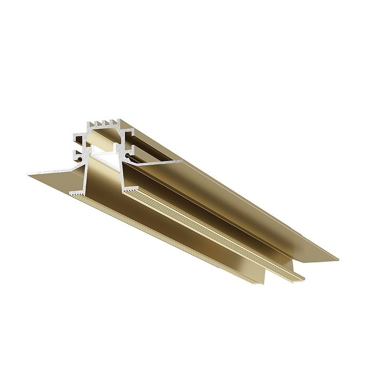 profilo in alluminio da incasso liverpool r per strisce led 2mt gealed piccolo oro