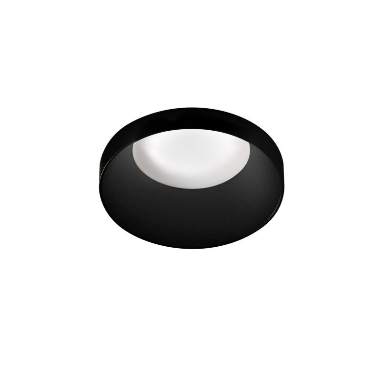 faretto ad incasso gu10 gealuce tondo con ottica arretrata. nero ip20 