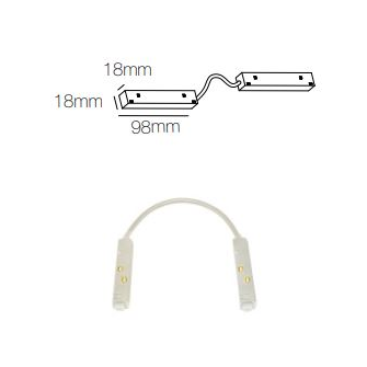 Accessorio connettore magnetico doppio per MAGNET TRACK BENEITO FAURE bianco