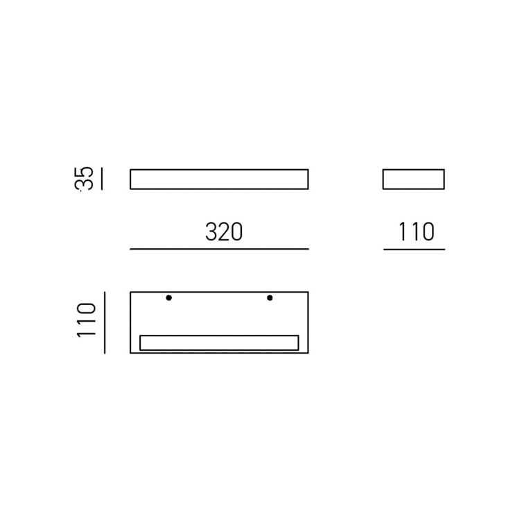 applique led 34w 3000k gealuce ip20 nero gap57