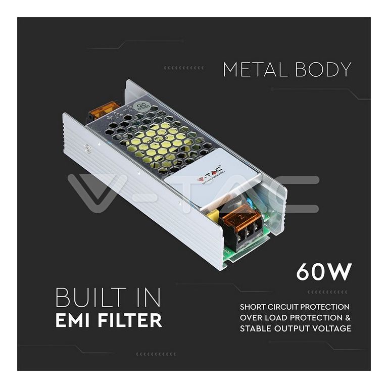 alimentatore 24v 60w v-tac sku3261