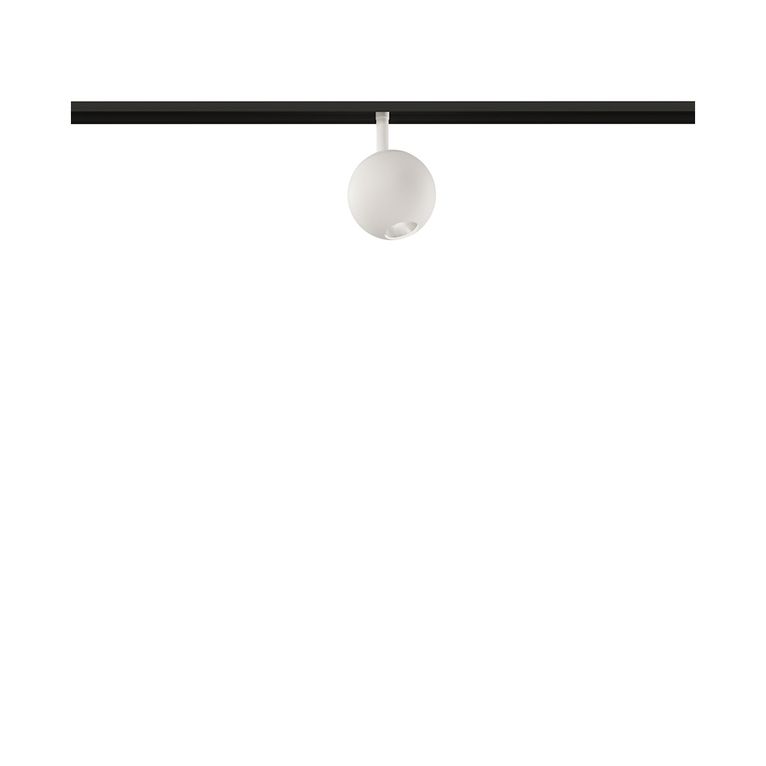 faretto led per binario magnetico 48v 4.5w luce calda 2700k bianco ip20 beneito faure 4581