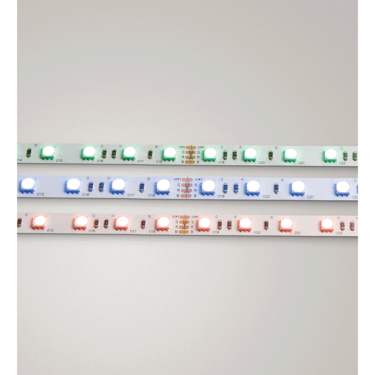 striscia led smd5050 14.4w/m rgb 24v 5mt gealed gst062r