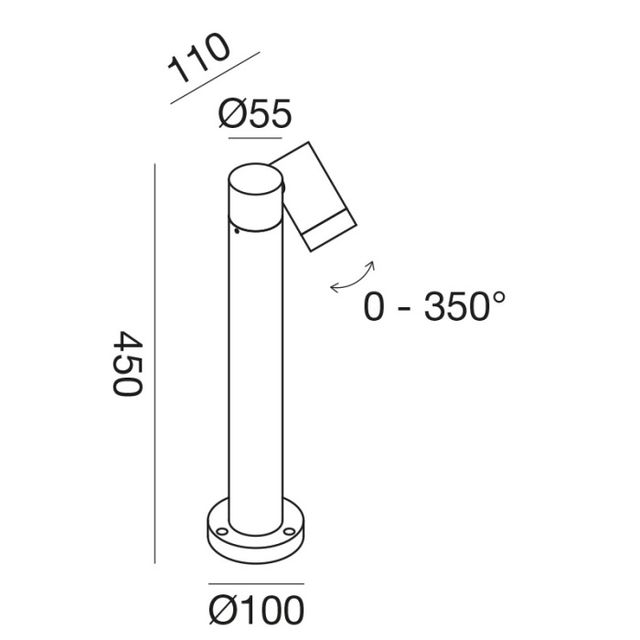 paletto-da-giardino-gu10-basso-grigio-ip65-gealuce