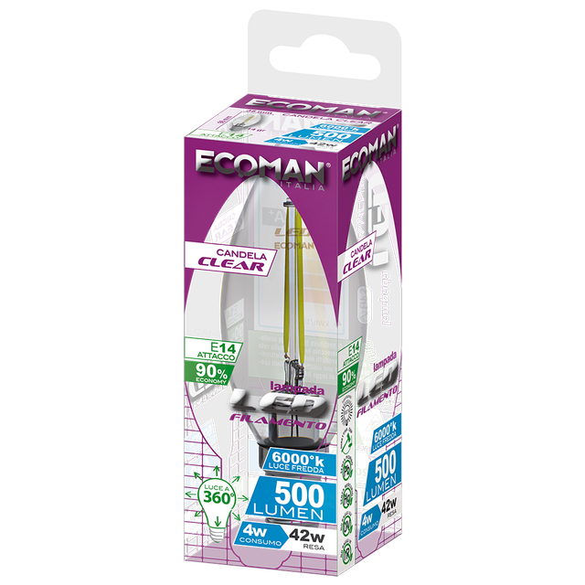lampadina-led-candela-e14-4w-luce-fredda-6000k-ecoman-vetro-trasparente