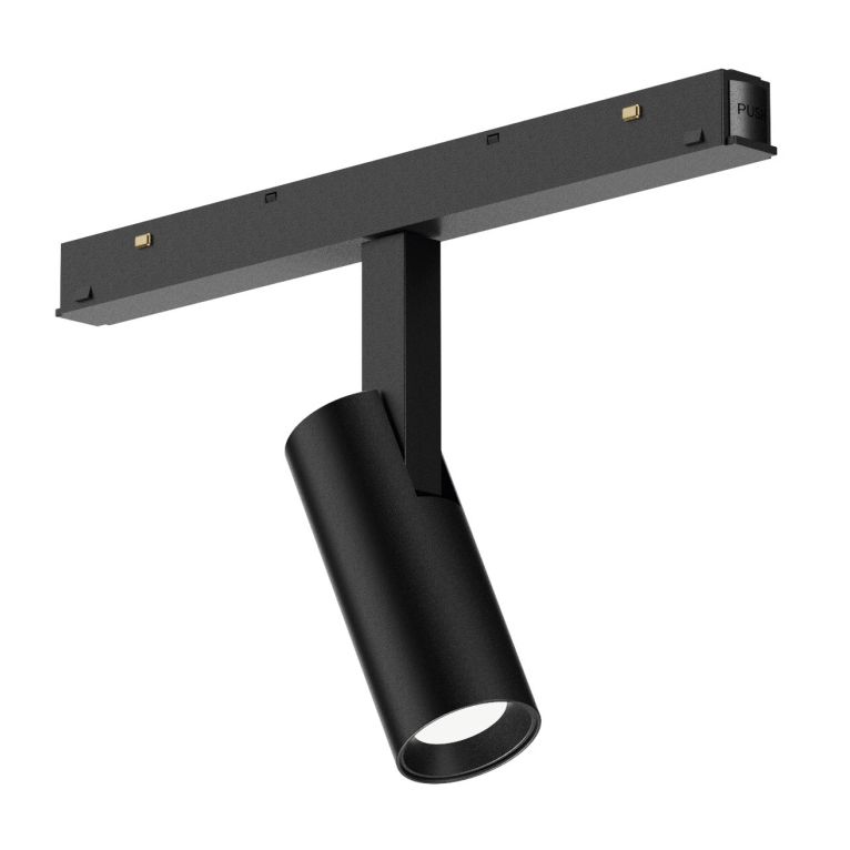 faretto orientabile led 8w 48v 3000k colore nero gealuce ip20
