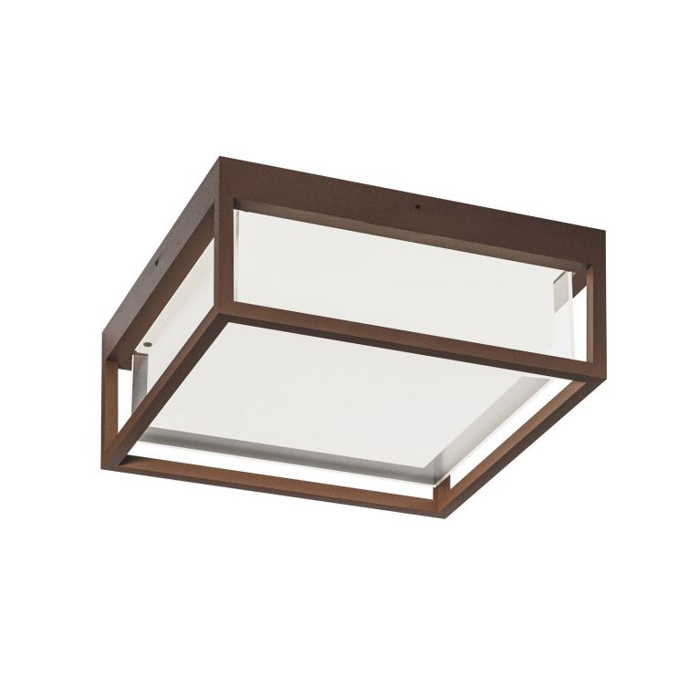 applique led 20w cct gealuce quadrato marrone ip65