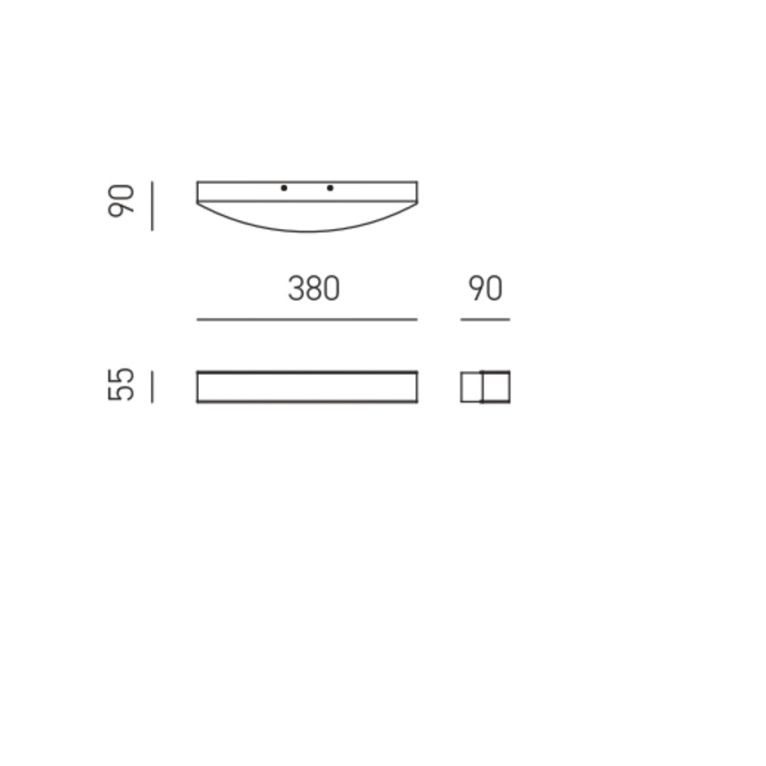 applique led 20w 3000k gealuce ip20 bianco gap50
