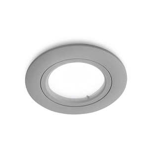 Faretto ERA GU10 GEALED tondo grigio ad incasso IP44