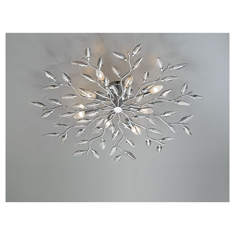 plafoniera crystallivs 8 x e14 affralux cromo/neutro grande