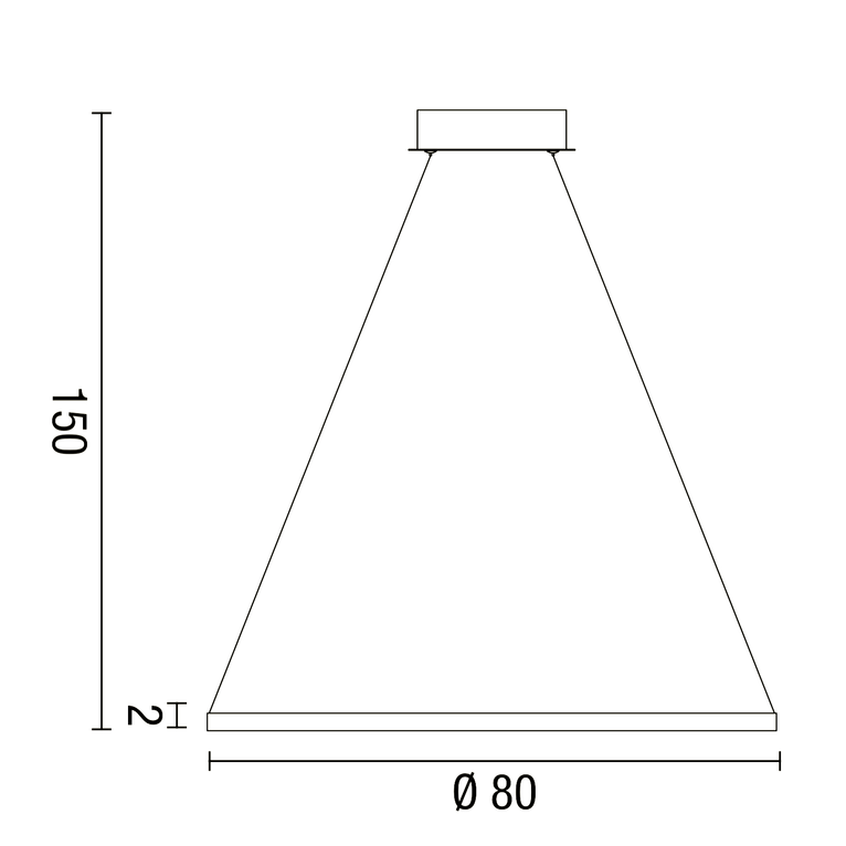 lampadario aluring 32w luce calda 3200k affralux rotondo grande