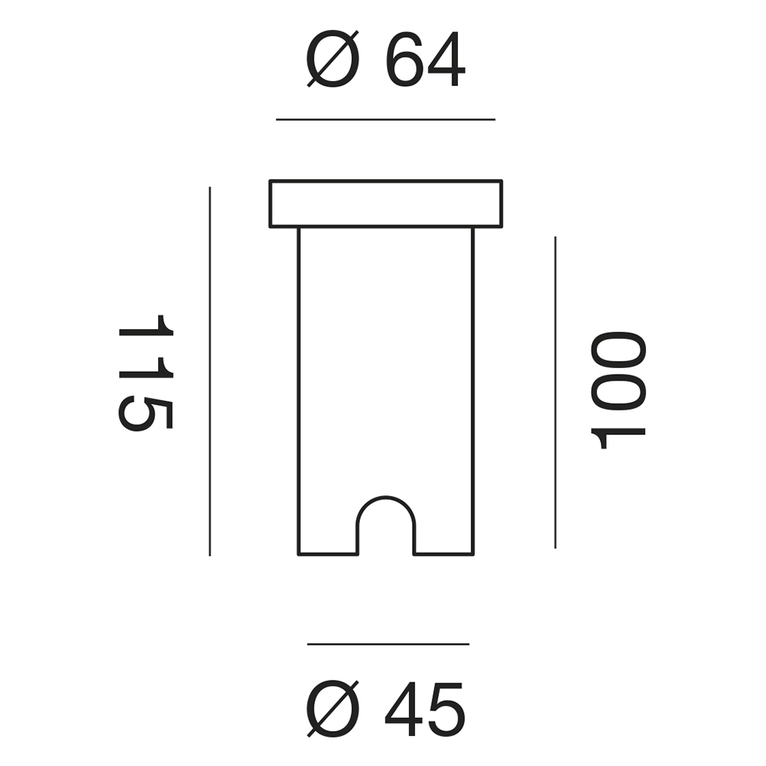 faretto calpestabile shally 1w luce fredda 6400k gealed tondo ip67