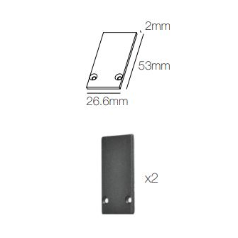 Accessorio tappo terminale per MAGNET TRACK SURFACE BENEITO FAURE nero