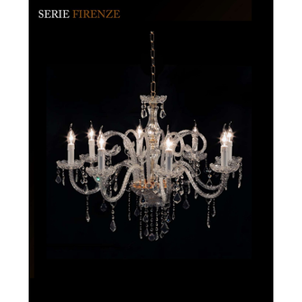 Lampadario FIRENZE 8 x E14 CRISTAL LUCE 8 pastorali