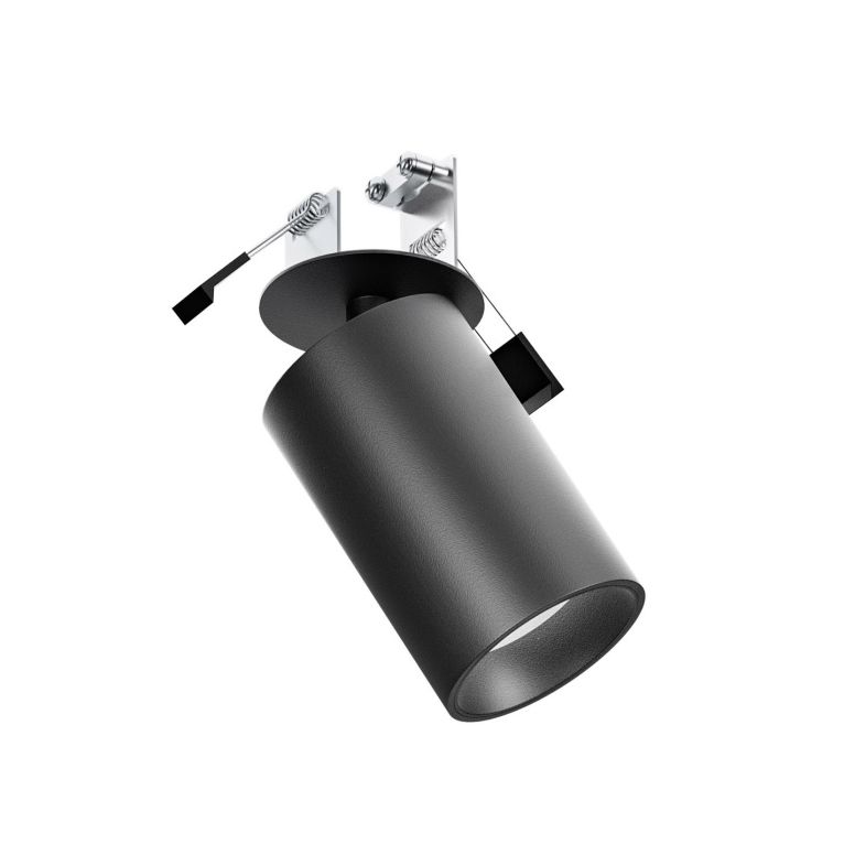 faretto ad incasso orientabile gu10 gealuce nero satinato ip20 