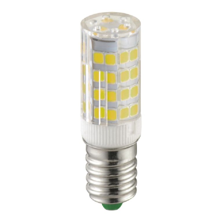 lampadina led tubolare e14 5w luce fredda 6000k ecoman vetro trasparente