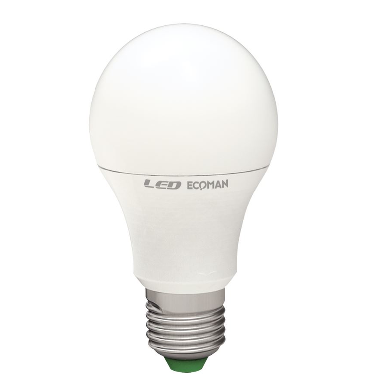 lampadina led goccia e27 8w luce fredda 6000k ecoman vetro ghiaccio