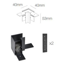 accessorio giunzione "l" angolo piano per magnet track surface beneito faure nero