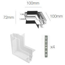 accessorio giunzione "l" angolo chiuso per magnet track recessed beneito faure bianco