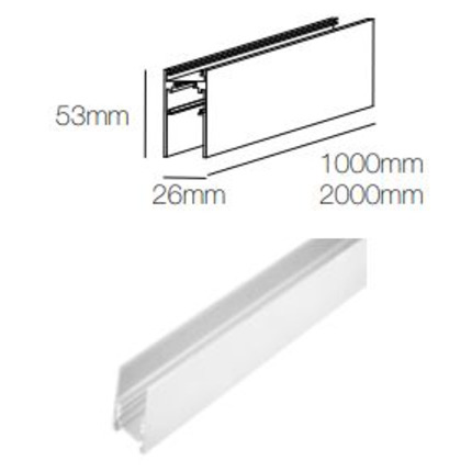 binario magnetico magnet track surface 1 metro beneito faure bianco