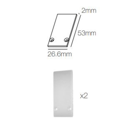 accessorio tappo terminale per magnet track surface beneito faure bianco