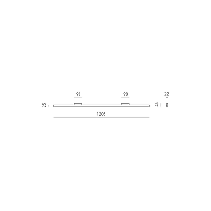 modulo led da binario gorizia 28.8w luce calda 3000k gealuce bianco grande