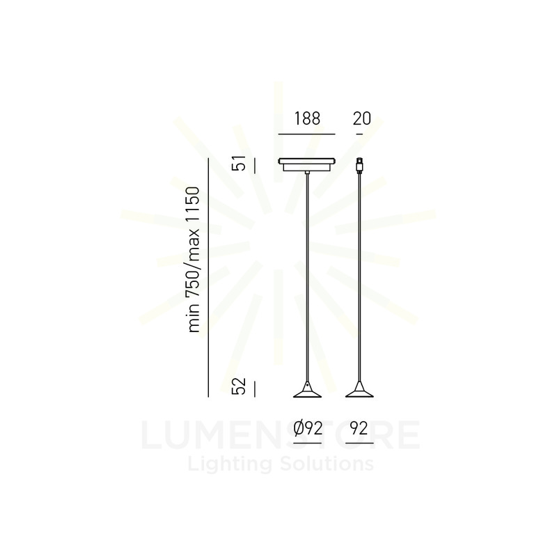 sospensione da binario livorno 7w luce calda 3000k gealuce oro