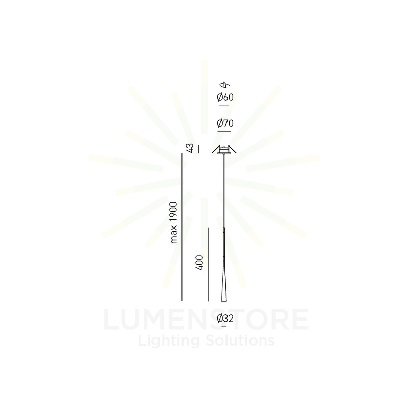 lampadario da incasso dafne 7w luce calda 3000k gealuce piccolo nero