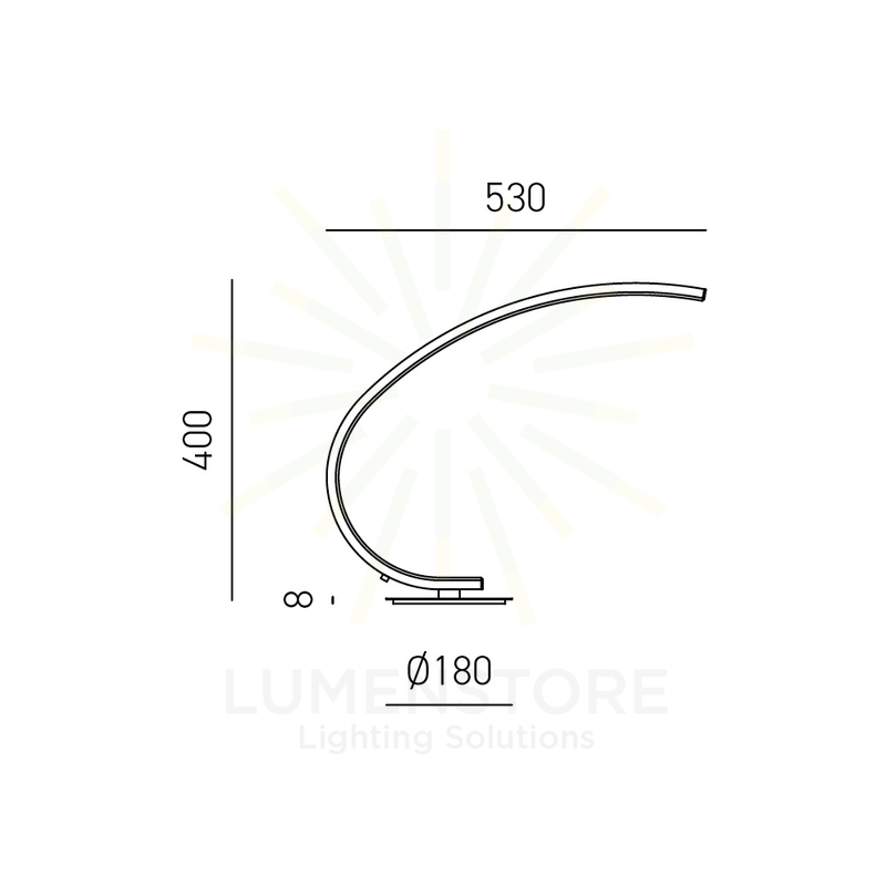 lume da tavolo iole 12w luce calda 3000k gealuce titanio