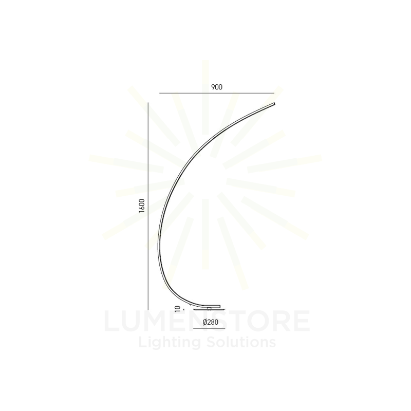 piantana iole 30w luce calda 3000k gealuce titanio