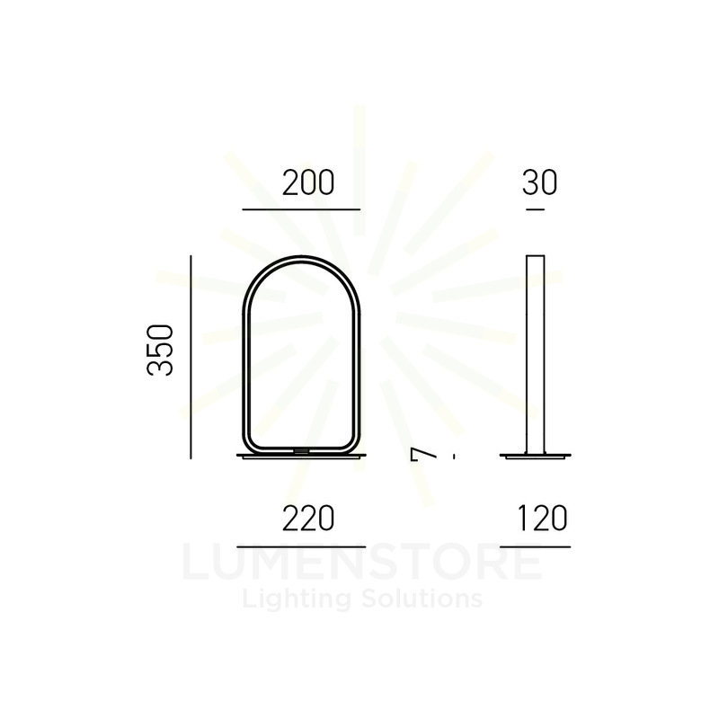 lampada da tavolo nicole 12w luce calda 3000k gealuce oro